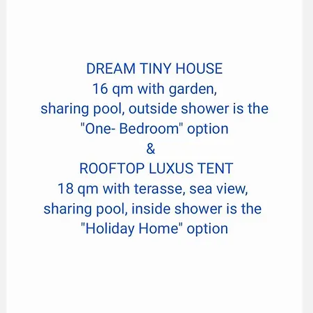 Hébergement de vacances Dream Tiny House Or Luxus Tent With Pool